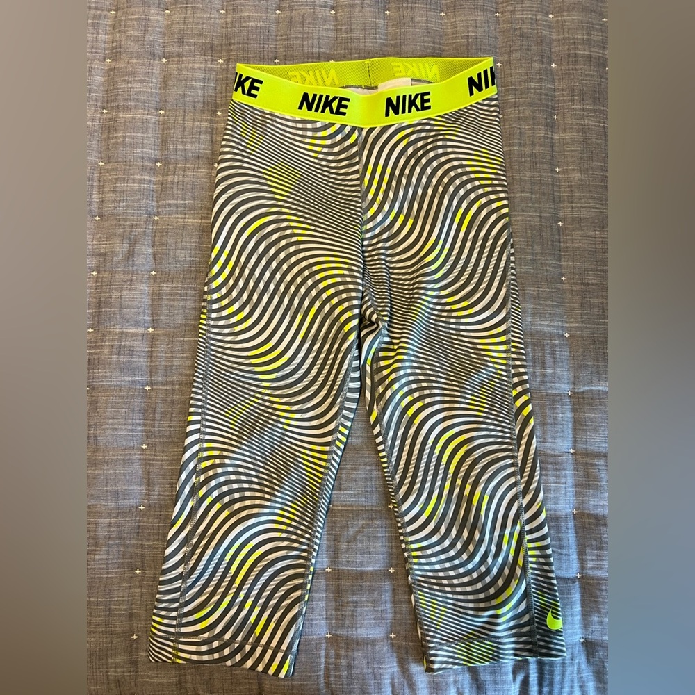 Nike Dri-FIT Lime and Gray Leggings